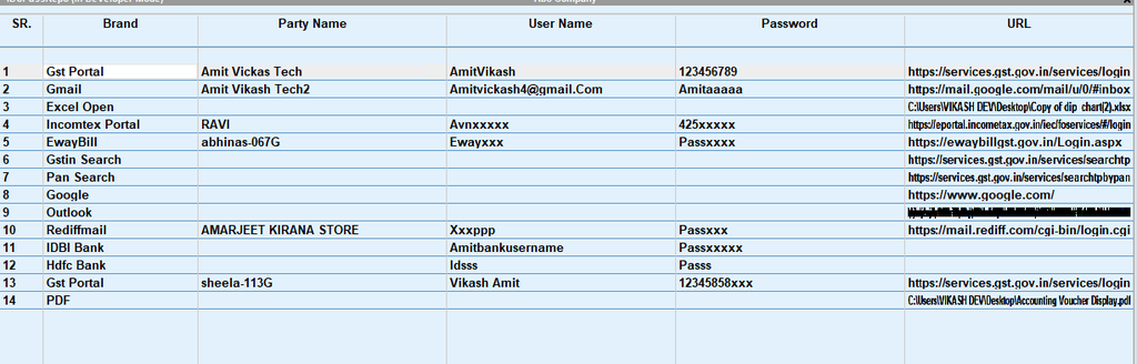 Tally TDL IDS Passwords Save Module Relv1.8