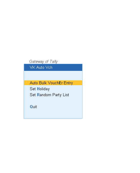 Tally TDL Auto Bulk Sale Purchase Receipt Payment Entry Module