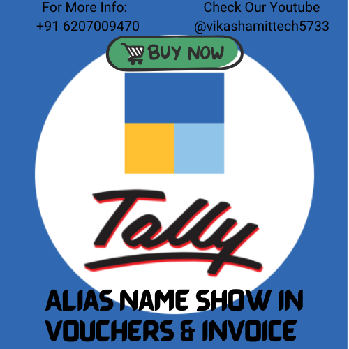 Tally TDL Alias Name Show in Vouchers & Invoice Print 