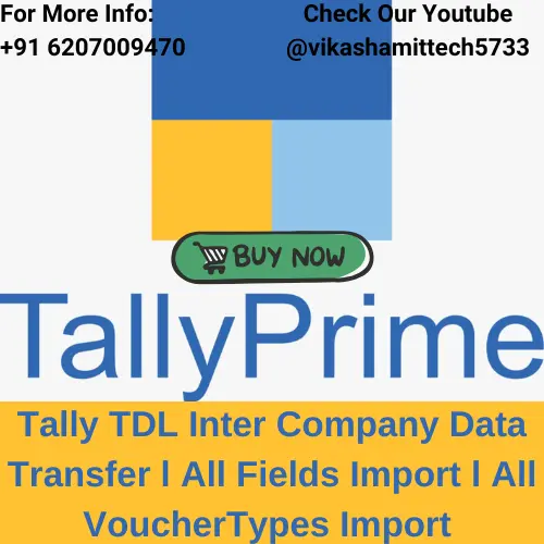 Tally TDL Inter Company Data Transfer l All Fields Import l All VoucherTypes Import l One Solution
