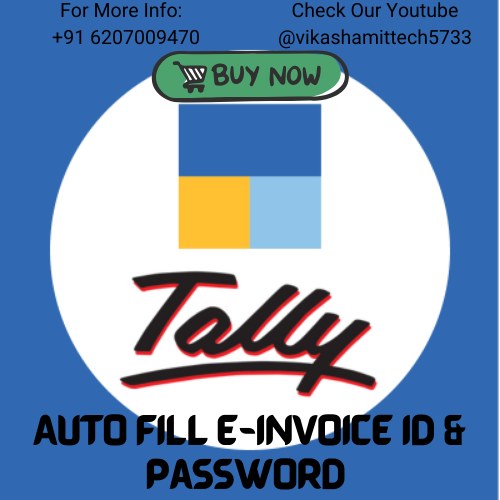 Tally TDL Auto Fill E-Invoice ID & Password 