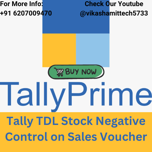 Tally TDL Stock Negative Control on Sales Voucher