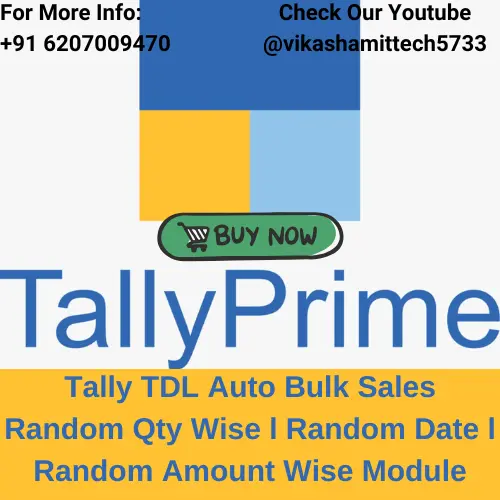 Tally TDL Auto Bulk Sales Random Qty Wise l Random Date l Random Amount Wise Module